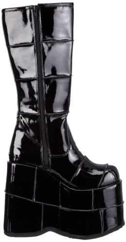 Demonia STACK-301 - Zapatos de tacón para mujer, Negro (Blk Pat), 43