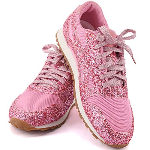 Deportivas con Lentejuelas Rosas Brillantes (38)