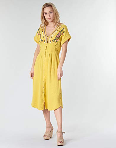 Derhy Acharnement Vestido, Jaune (Jaune 1), S para Mujer