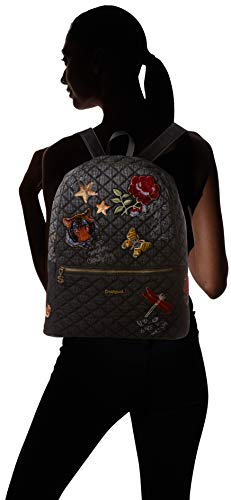 Desigual - Bols_always Milan, Bolsos mochila Mujer, Negro, 13x39.5x31 cm (B x H T)