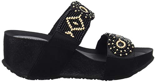 Desigual Shoes (Cycle_Beads Bn), Sandalias con Plataforma Plana Mujer, Negro (Negro 2000), 36 EU