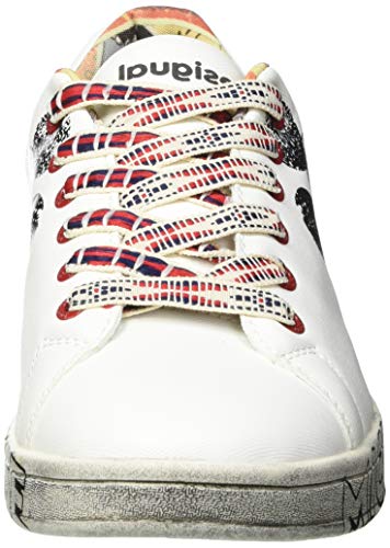 Desigual Shoes_Cosmic_Mickey, Sneakers Mujer, White, 38 EU