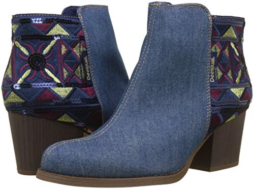 Desigual Shoes_Country_Exotic, Botines Mujer, Azul (Denim Medium Wash 5053), 41 EU