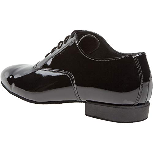 Diamant Hombres Zapatos de Baile 180-075-038 - Charol Negro - 2 cm Standard [UK 11,5]