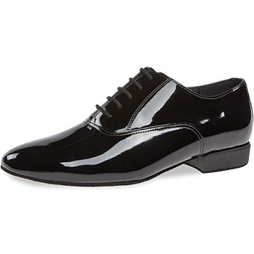 Diamant Hombres Zapatos de Baile 180-075-038 - Charol Negro - 2 cm Standard [UK 11,5]