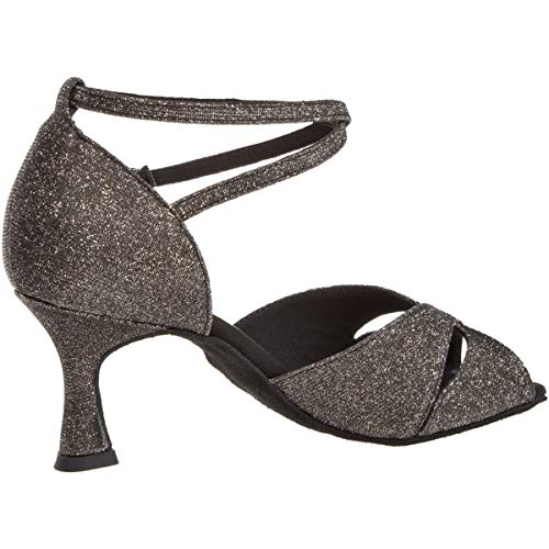 Diamant Mujeres Zapatos de Baile Latino 181-087-510 - Brocado Bronce/Glitter - 6,5 cm Flare [UK 3]