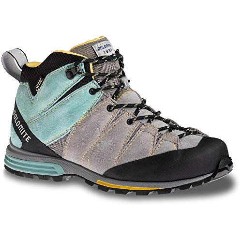 Dolomite, Bota Diagonal Pro Mid GTX WMN Mujer, Flint Grey/Agate Green, 40 2/3 EU