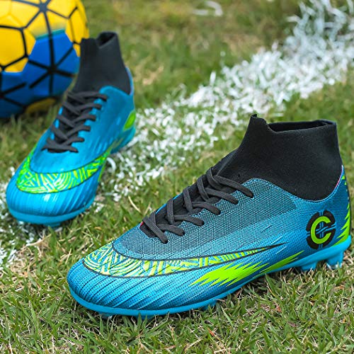 Donbest Botas de Fútbol para Hombre Spike Zapatos de fútbol Profesionales Aire Libre Calzado de Fútbol Atletismo Zapatillas de Fútbol