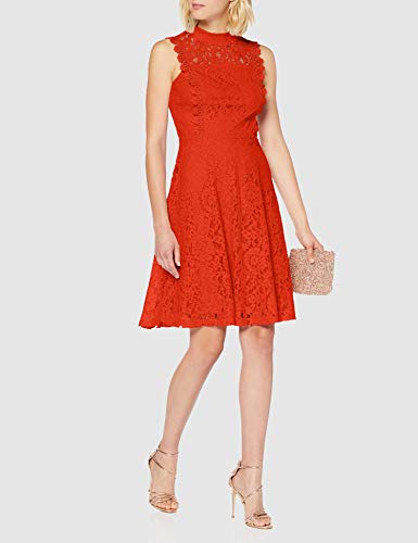 Dorothy Perkins Lace Tallulah Falda, Rojo (Coral 30), 42 (Talla del Fabricante: 14) para Mujer