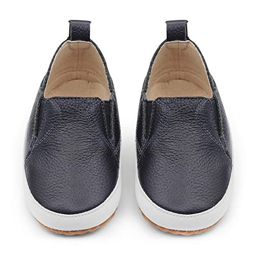 Dotty Fish Zapatos Casuales para Niños. Suelas de Goma para niños y niñas. Zapatos Antideslizantes para niños pequeños. Azul Marino (22.5 EU)