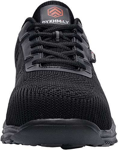 DYKHMILY Impermeable Zapatillas de Seguridad Mujer Ligeras Zapatos de Seguridad Trabajo Punta de Acero Calzado de Seguridad Deportivo (Mesh Negro,39 EU)