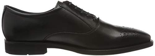 ECCO CALCAN, Zapatos de Cordones Oxford Hombre, Negro (Black 1001), 46 EU