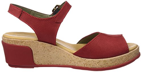 El Naturalista N5000 Pleasant Leaves, Sandalias con Plataforma para Mujer, Rojo (Tibet Tibet), 40 EU