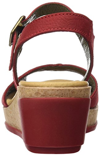 El Naturalista N5000 Pleasant Leaves, Sandalias con Plataforma para Mujer, Rojo (Tibet Tibet), 40 EU