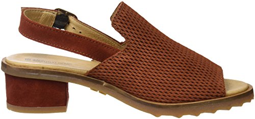 El Naturalista Sabal, Zapatos de tacón con Punta Abierta Mujer, Rojo (Caldera), 41 EU