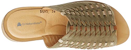 El Naturalista Tülbend N5593, Sandalias con Punta Abierta Mujer, Verde (Kaki Kaki), 39 EU