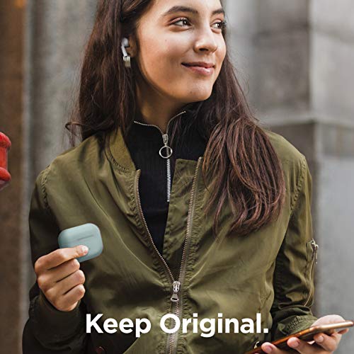 elago Original Funda de Silicona Compatible con AirPods Pro (2019) - 360° Protección de Cuerpo Completo, Premium Silicona [Ajuste Probado] (Verde Menta)