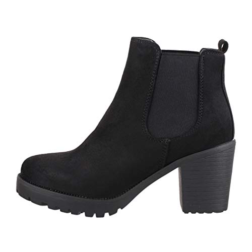 Elara Botines Mujer Chunkyrayan Negro Neu-KA523-1sl Black-36