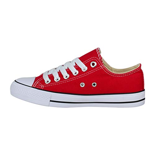 Elara Zapatos Unisex Deportivas Chunkyrayan Rojo Nuevo BenkeyB Red-43