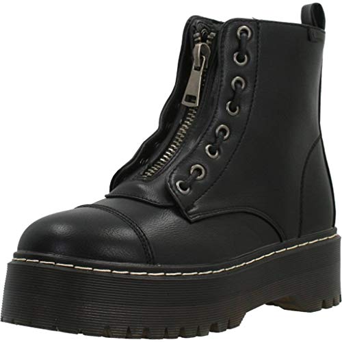 EMMSHU Avril Botas Plataforma para Mujer, Negro, 36 EU