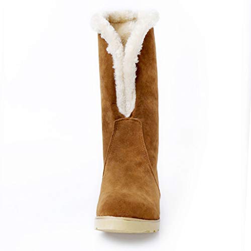 FAMILIZO Botas De Mujer Largas con Tacon Botas De Nieve para Mujer Botas hasta La Rodilla Invierno Calzado Cálido Botas Mujer Elegantes Fiesta