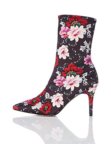 find. Botines Ajustados de Tacón Mujer, Multicolor (Floral Print), 39 EU