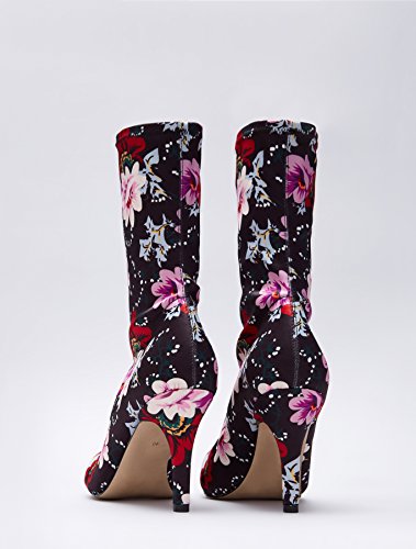 find. Botines Ajustados de Tacón Mujer, Multicolor (Floral Print), 39 EU