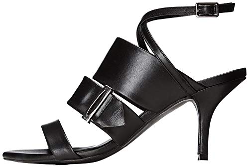 find. Sandalias de Piel Abiertas para Mujer, Negro (Black), 39 EU