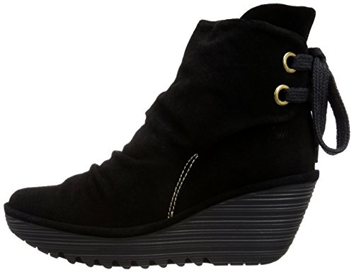 Fly London Yama, Botines plataforma para Mujer, Negro (Black 006), 38 EU