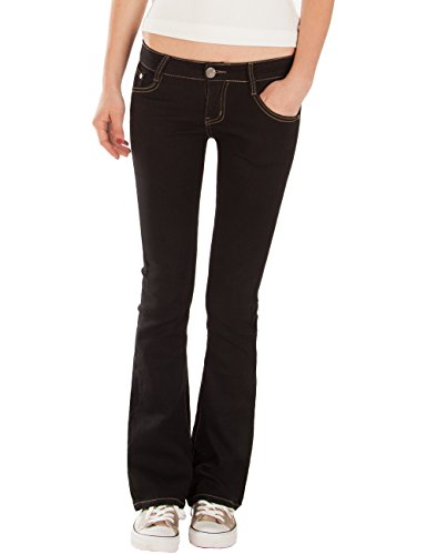 Fraternel Pantalones Vaqueros Mujer Corte Bota Boot-Cut Negro S