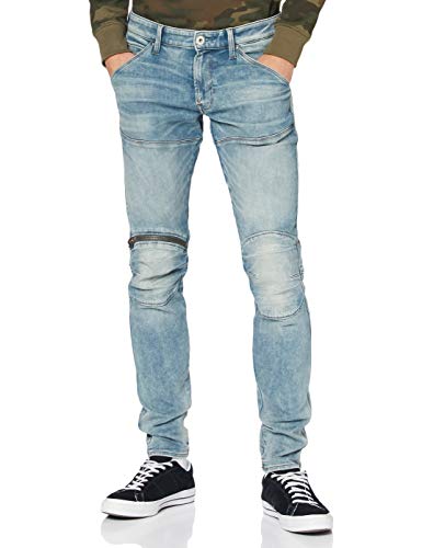 G-STAR RAW 5620 3D Zip Knee Skinny Jeans, Sun Faded Scanda C430-b836-Zapatillas, Color Azul, 33W / 32L para Hombre