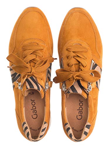 Gabor Mujer mínimo 33.420, señora Zapatilla de Negocios,Cordones,de Exterior,Calzado Deportivo,Casual,Ocio,Curry/Natur,37.5 EU / 4.5 UK