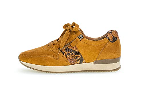 Gabor Mujer Zapatos con Cordones, señora Zapatos Deportivos,Calzado,Calzado de Exterior,Deportivo,de Moda,Ocio,Curry,43 EU / 9 UK