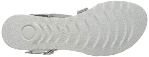 Gabor Shoes Comfort Sport, Sandalia con Pulsera Mujer, Gris (Silver Pink (Jute) 90), 42 EU