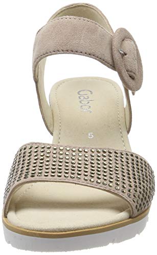 Gabor Shoes Gabor Basic, Sandalia con Pulsera Mujer, Multicolor (Antikrosa 14), 40 EU