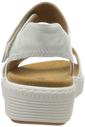 Gabor Shoes Gabor Jollys, Sandalia con Pulsera Mujer, Blanco (Weiss 21), 43 EU