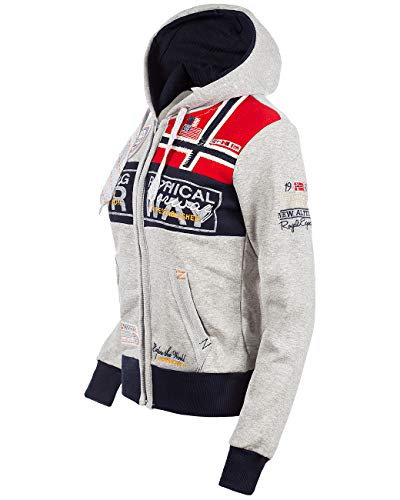 Geographical Norway Bans Production Sudadera con capucha para mujer Color gris. L