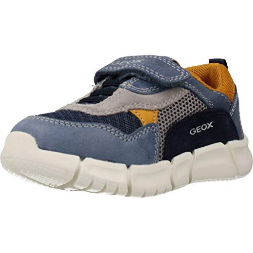 Geox B Flexyper Boy A, Zapatillas Bebé-Niños, Azul (Dk Blue/Navy C4mf4), 21 EU