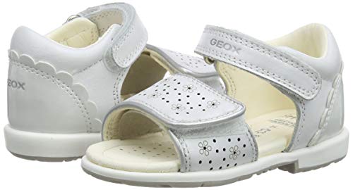 Geox B VERRED B, Sandalias de Punta Descubierta Niñas, Blanco (White C1000), 26 EU