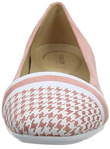 Geox D ANNYTAH A, Bailarinas Mujer, Coral/White C7204, 36.5