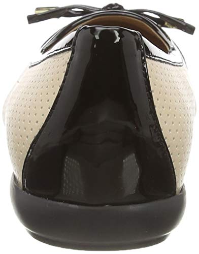 Geox D ANNYTAH C, Bailarinas Mujer, Beige (Skin/Black C8616), 38 EU