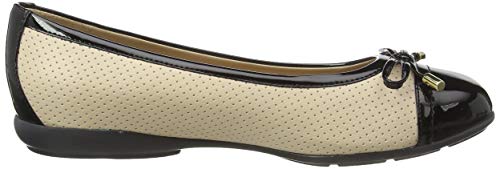 Geox D ANNYTAH C, Bailarinas Mujer, Beige (Skin/Black C8616), 38 EU