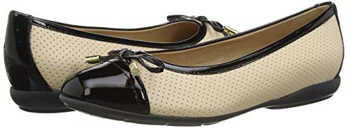 Geox D ANNYTAH C, Bailarinas Mujer, Beige (Skin/Black C8616), 38 EU