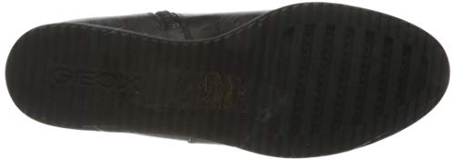 Geox D ANYLLA Wedge C, Botas Cortas al Tobillo Mujer, Negro, 36.5 EU