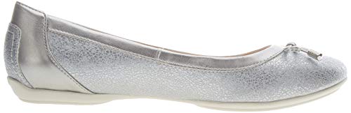 Geox D Charlene B, Ballet Flat Mujer, Plata, 36 EU