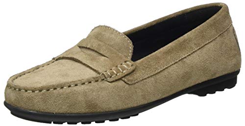 Geox D Elidia A, Moccasin Mujer, Beige Oscuro, 41 EU