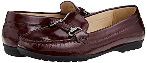 Geox D Elidia B, Mocasines Mujer, Rojo (Dk Burgundy), 36 EU