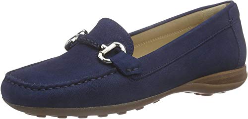 Geox D EUXO D, Mocasines Mujer, Azul (DK Royal C4072), 36 EU