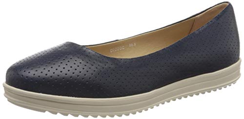 Geox D Genova C, Bailarinas Mujer, Azul (Blue C4000), 36.5 EU