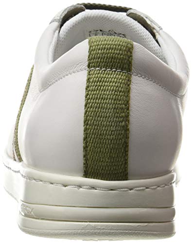 Geox D Jaysen A, Sneaker Mujer, Off Blanco Oliva, 38 EU